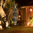 HOMCOM - Momie suspendu décoration d'Halloween 4.7 ft avec toile d'araignée-Lumières rouges dans les yeux, lumières blanches chaudes dans le corps  