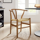 Modway - Amish 29" Chaise à manger - Noyer-Supports de barre pour les pieds