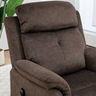 HOMCOM - Fauteuil inclinable manuel avec fonction massage et poches latérales - brun-Couleur : Marron foncé 
