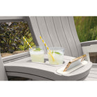 Suncast - Glisseur Adirondack avec console - Gris colombe-Assemblage facile, peu d’outils requis.