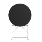 Lausaint - Ensemble de trois pièces pliant Bistro - Noir-Utilisation multifonctionnelle : cet ensemble de jardin pliant deux places s’intègre harmonieusement à tous les styles de décoration et convient aussi bien à l’intérieur qu’à l’extérieur. Il est idéal pour agrémenter et agrémenter vos jardins, vérandas, terrasses ou balcons.