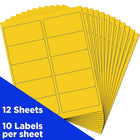 JAM Paper Étiquettes adresse pour le courrier, 2 x 4 po, jaune soleil, 240 par paquet-4 x 2 po