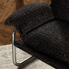 Modway - Ansel Tissu Boucle Chaise d’accent - Charbon de bois-Conception en porte-à-faux