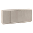 Hudson&Canal - Table de buffet Alston 68" L - Aulne blanc-Comprend 4 portes avec deux armoires de rangement et des étagères réglables