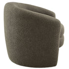 Modway - Affinity Rembourré Tissu Boucle Fauteuil à dossier incurvé - Caillou-Glissières de plancher sans marquage