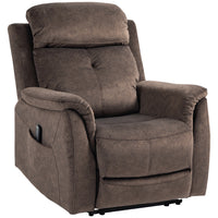 HOMCOM - Fauteuil inclinable manuel avec fonction massage et poches latérales - brun-Zones ciblées dans le dos, les lombaires, les cuisses et les jambes 