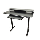 Rocelco - FSD55 Bureau debout électrique à double moteur de 55 po avec support pour moniteur et tiroirs-Combiné intégré avec USB-A et USB-C