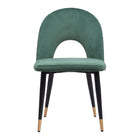 Zuo - Menlo Chaise de salle à manger - Vert - Ensemble de 2-Revêtement doux et lisse