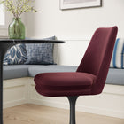Modway - Lippa Salle à manger pivotante Performance Velvet Fauteuil d’appoint - Mûrier noir-Coussin de siège amovible