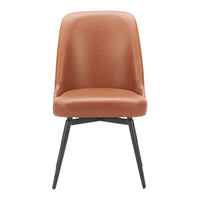 Zuo - Keppel Chaise de salle à manger pivotante - Brun - Ensemble de 2-Confort moelleux et matériaux durables