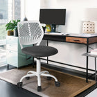 Chaise de Bureau pour Adolescent Homy Casa – Gris/Blanc-Roulettes colorées adaptées aux planchers de bois franc ou de moquette