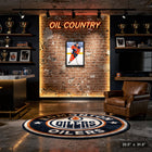 Connor McDavid Edmonton Oilers Skating sur toile - Toile encadree - 22" x 31"-Dimensions finales: 22.5x31.5