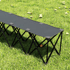 Outsunny - Banc d’équipe de sport pliant portable 4 places-Idéal pour les événements sportifs, les voyages et le camping entre amis  