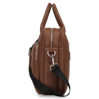 Bugatti - Maletlette de la collection Wellington pour ordinateur portable jusqu’à 15,6 po - Cognac-Sangle arrière intégrée permettant de glisser le sac sur la poignée d’une valise