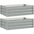 Outsunny - Plates-bandes surélevées 39 po x 23 po x 12 po, lot de 2-Ensemble de deux bacs surélevés pour le jardinage : à utiliser ensemble ou séparément 