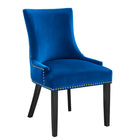 Modway - Marquis Performance Velvet Chaises de salle à manger Ensemble de 2 - Marine-Velours de performance résistant aux taches