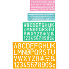 Westcott - Pochoirs pour lettres et chiffres - Lot de 4-Pochoir
