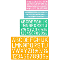 Westcott - Pochoirs pour lettres et chiffres - Lot de 4-Pochoir