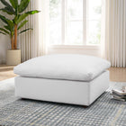 Modway - Commix Duvet Rempli Trop Rempli Ottoman - Blanc pur-Siège en mousse de densité