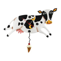 Enesco Allen Designs - Horloge murale à pendule fantaisiste Bessy Cow-La collection Allen Designs, créée par Michelle Allen