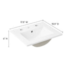 Modway - Cayman 18" Lavabo de salle de bain in Blanc-Construction en céramique