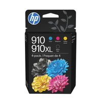 HP Paquet combiné d'encre d'origine 910 cyan, magenta, jaune/910XL noir, paq./4-Cyan, magenta, jaune, noir