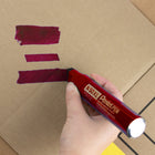 Pentel - Marqueur Permanent, Pointe Biseautée Extra-grasse, Encre Rouge - Paquet de 6-Corps robuste en aluminium