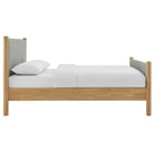 Modway - Maven Taille reine Tissu tapis Lit de plateforme, Chêne de blé-Bois séché au four