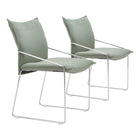 Zuo - Pola Chaise de salle à manger - Vert - Ensemble de 2-Assemblage requis