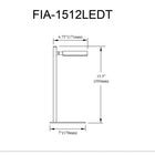 Dainolite - Lampe de bureau moderne Fia - Noir mat-Cordon de 6 pi offrant une grande portée