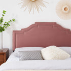Modway - Lucia Performance Velvet Tête de lit King/King de Californie, Rose poussiéreuse-3 Positions de montée