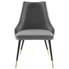 Modway - Adorn Touffe Performance Velvet Fauteuil d’appoint de salle à manger - Gris-Capacité du poids de la chaise : 300 lbs.
