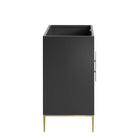 Modway - Awaken 36" Armoire à coiffeuse de salle de bain - Noir-Matchs non inclus