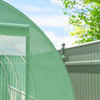 Outsunny - serre tunnel avec porte enroulable - 11,5 pi x 6,6 pi x 6,6 pi - Porte à enroulement zippée pour un accès facile et pouvant être attachée en haut pour rester ouverte  
