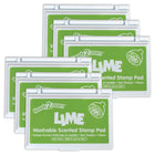 Ready 2 Learn - Tampon encreur lavable - Parfum citron vert - Vert - Paquet de 6-Arrêtez et Sentez L'encre - Ajoutez de la vie à vos créations artistiques ! Ce tampon encreur vert contient une encre parfumée au citron vert. Une ressource artistique divertissante pour les salles de classe, les foyers ou les centres !