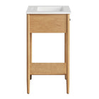 Modway - Zaire 24" Vanette de salle de bain - Blanc naturel-Bassin en céramique