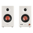 Edifier - Enceintes de studio MR3 certifiées audio Hi-Res, avec entrées de connexion multiples et puissance RMS de 36 W – Blanc-Puissance sonore élevée – Profitez d’une sortie RMS de 18 W × 2 avec un niveau SPL maximal de 92,5 dB, renforcée par des haut-parleurs médium-grave de 3,5 po et des tweeters de 1 po pour un son riche et complet