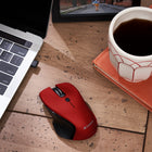 Souris USB-C Blue LED sans fil de Verbatim - Rouge-Connexion sans fil à 2,4 GHz pour une performance sans hésitation