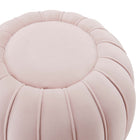 Modway - Celebrate Chenal Touffé Performance Velvet Ottoman - Rose-Capacité de poids : 331 lb