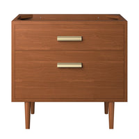 Modway - Cassia 36" Bois de teck Armoire de toilette de salle de bain (lavabo non inclus) - Naturel-Bois de teck massif