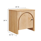 Modway - Appia Porte voûtée Table de chevet, Chêne-MDF Construction