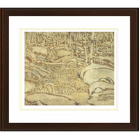 Earth And Sky par David Milne - Impression encadree - 36" x 32"-Impression d'art de haute qualité avec passe-partout et encadrement professionnel
