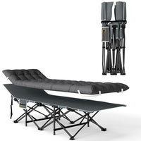 Outsunny - Lit de camp pour adultes avec coussin-Le coussin doux de 3,5 po assure chaleur et confort pendant le repos  