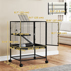 PawHut - Cage à deux niveaux pour furets, rats, cochons d’Inde 24 po L x 18 po l x 34 po H - noir-Étagère inférieure pour placer des jouets ou de la nourriture pour animaux 
