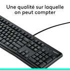 Logitech K120 Clavier filaire USB prêt à l’emploi pour Windows - Noir-Compatibilité : Ce clavier de pleine taille est compatible avec Windows 7, 8, 10 ou plus récent, et c’est un partenaire durable et fiable pour votre bureau à la maison ou au travail