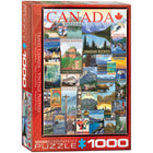 Eurographics - Casse-tête collage vintage Voyage au Canada - 1000 pièces-Carton recyclé
