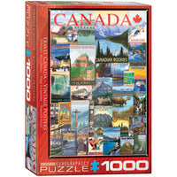 Eurographics - Casse-tête collage vintage Voyage au Canada - 1000 pièces-Carton recyclé