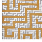 Modway - Nahia Labyrinthe géométrique Tapis de 5 pi l x 8 pi L - Ivoire gris clair et jaune banane-Microfibre 100% polyester