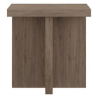 Hudson&Canal - Table d'appoint carrée Elna de 56 cm de largeur, , chêne gris vieilli-La table est fabriquée à partir de matériaux MDF de haute qualité et durables