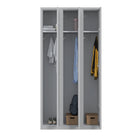 Ceha - Série RH, batterie de 3, casier 1 niveau avec aérations à persiennes, poignée encastrée - gris clair-Solutions de rangement flexibles pour s'adapter à votre espace et à vos besoins d'organisation